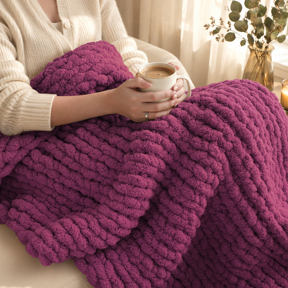 MelloBello 10 Series Chunky Yarn Black Berry
