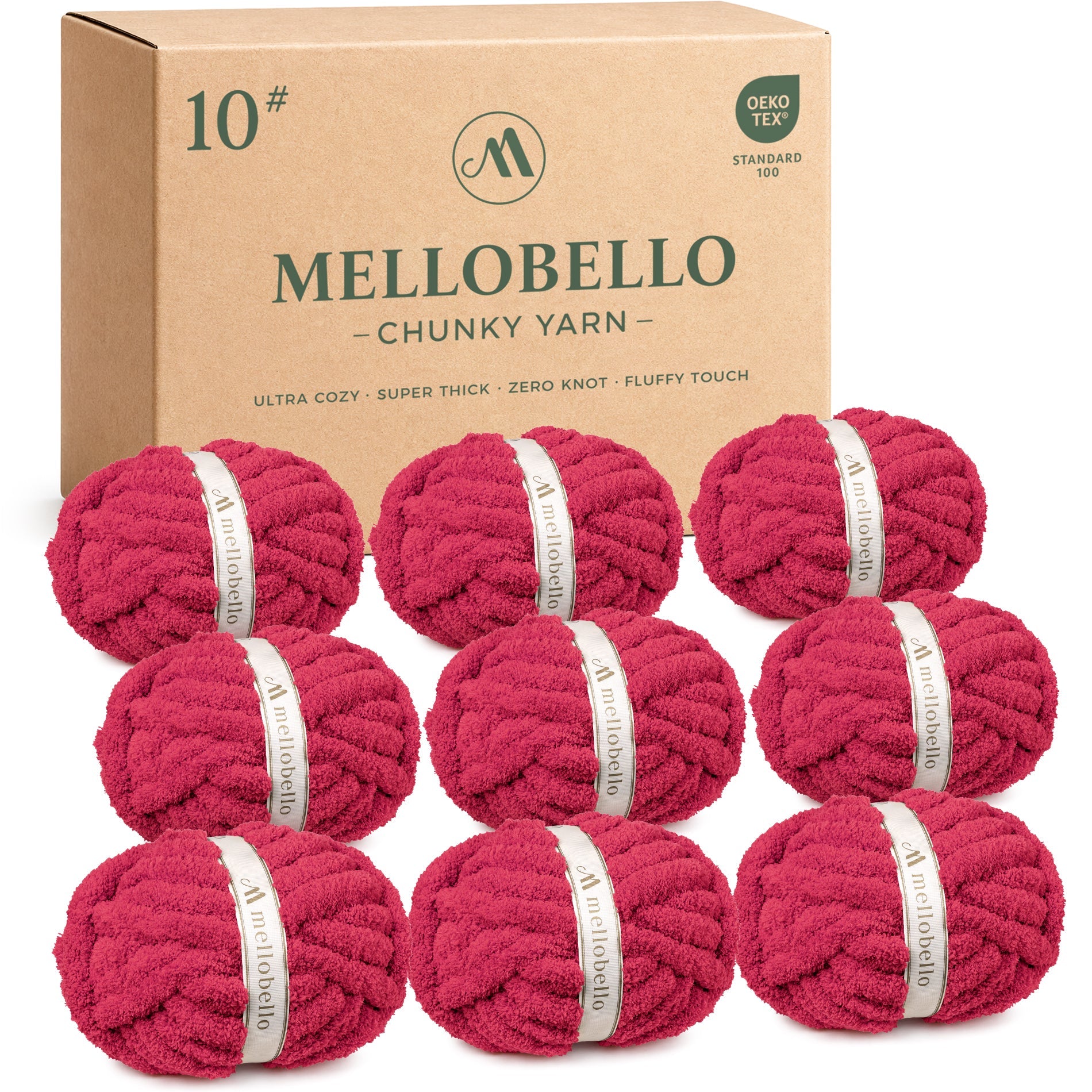 MelloBello 10 Series Chunky Yarn Cheery Wine