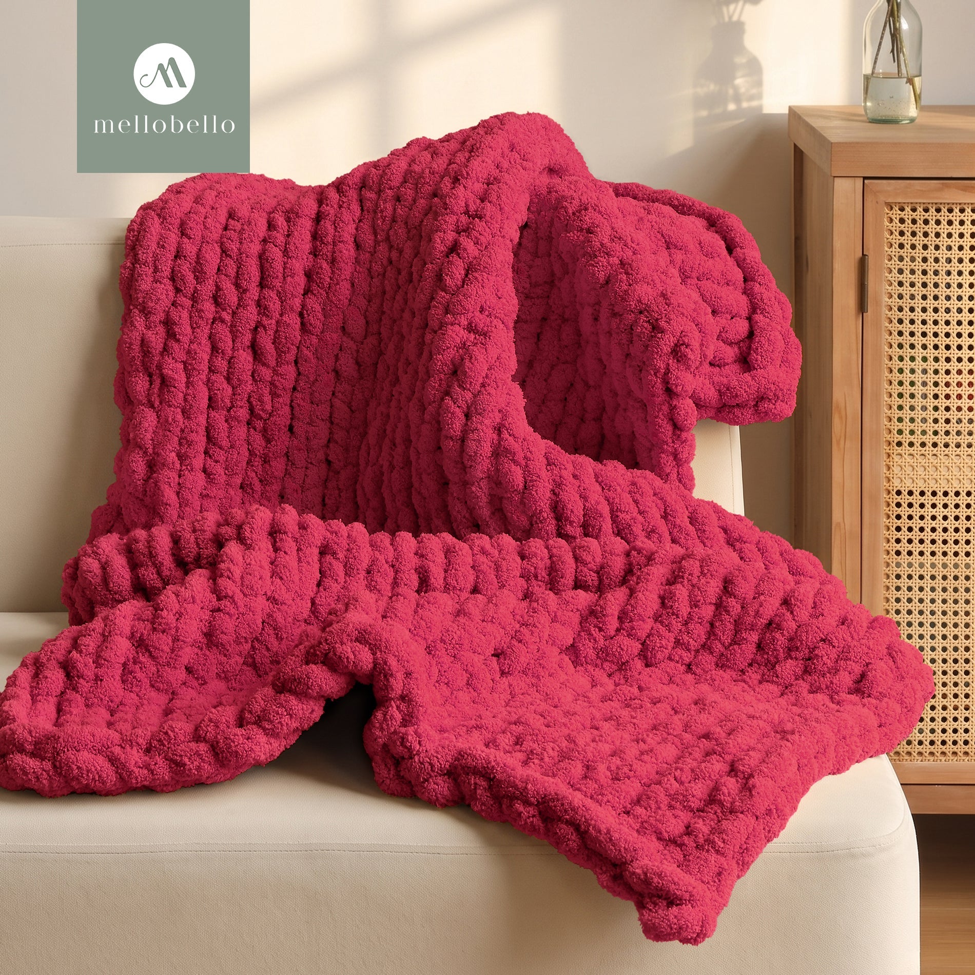 MelloBello 10 Series Chunky Yarn Cheery Wine