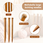 6 pcs Wooden Knitting Needles