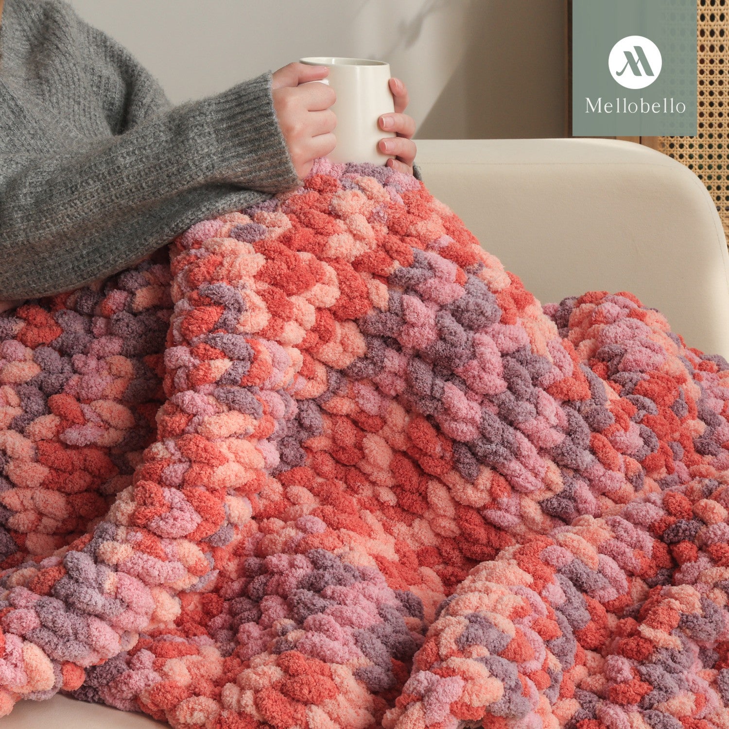 MelloBello Chunky Yarn Sunset Sherbet