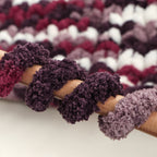 MelloBello Chunky Yarn Wine Red&Grey&White