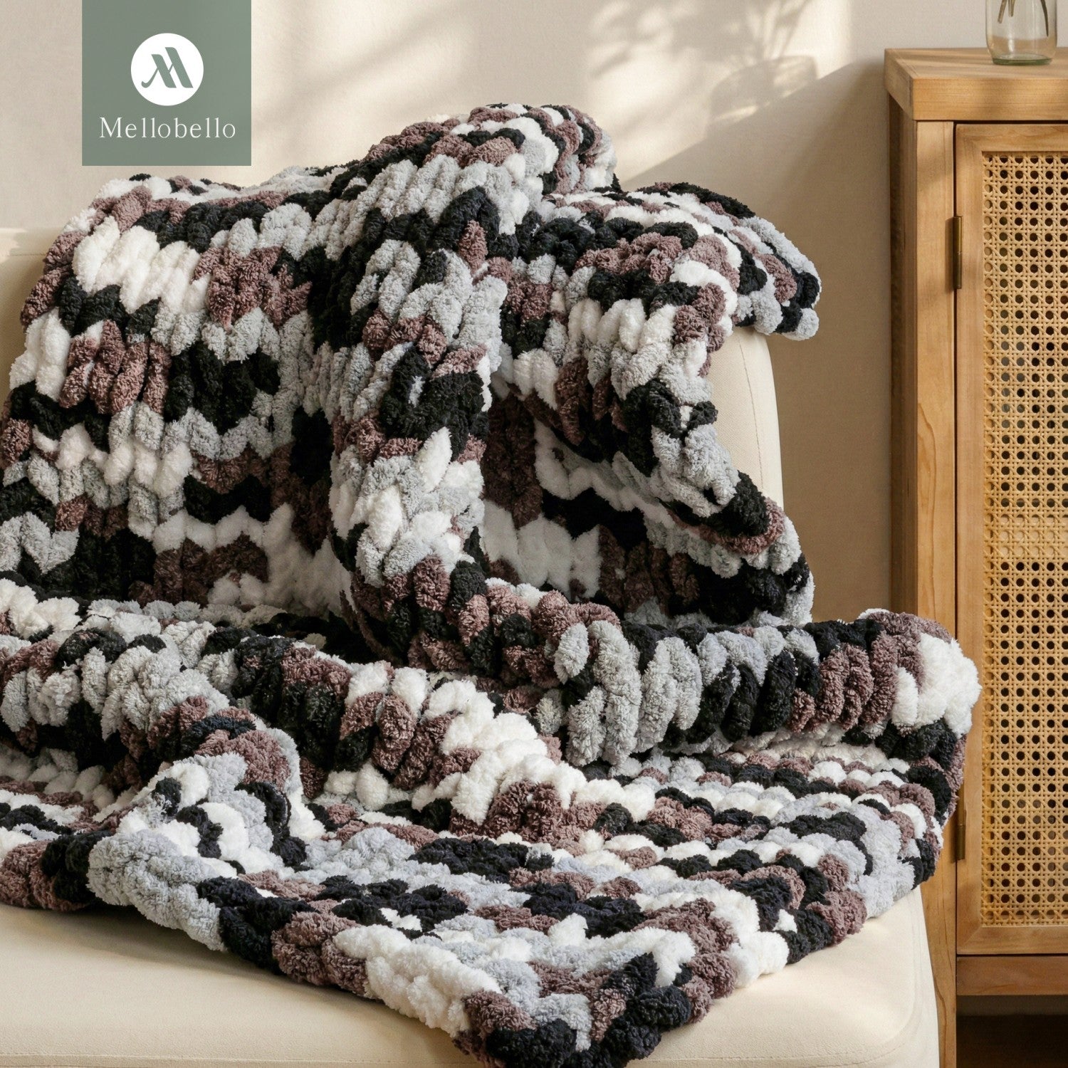 MelloBello Chunky Yarn Urban Ash