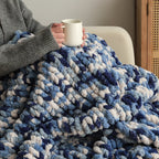 MelloBello Chunky Yarn Dark Blue&Blue&White