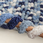 MelloBello Chunky Yarn Dark Blue&Blue&White