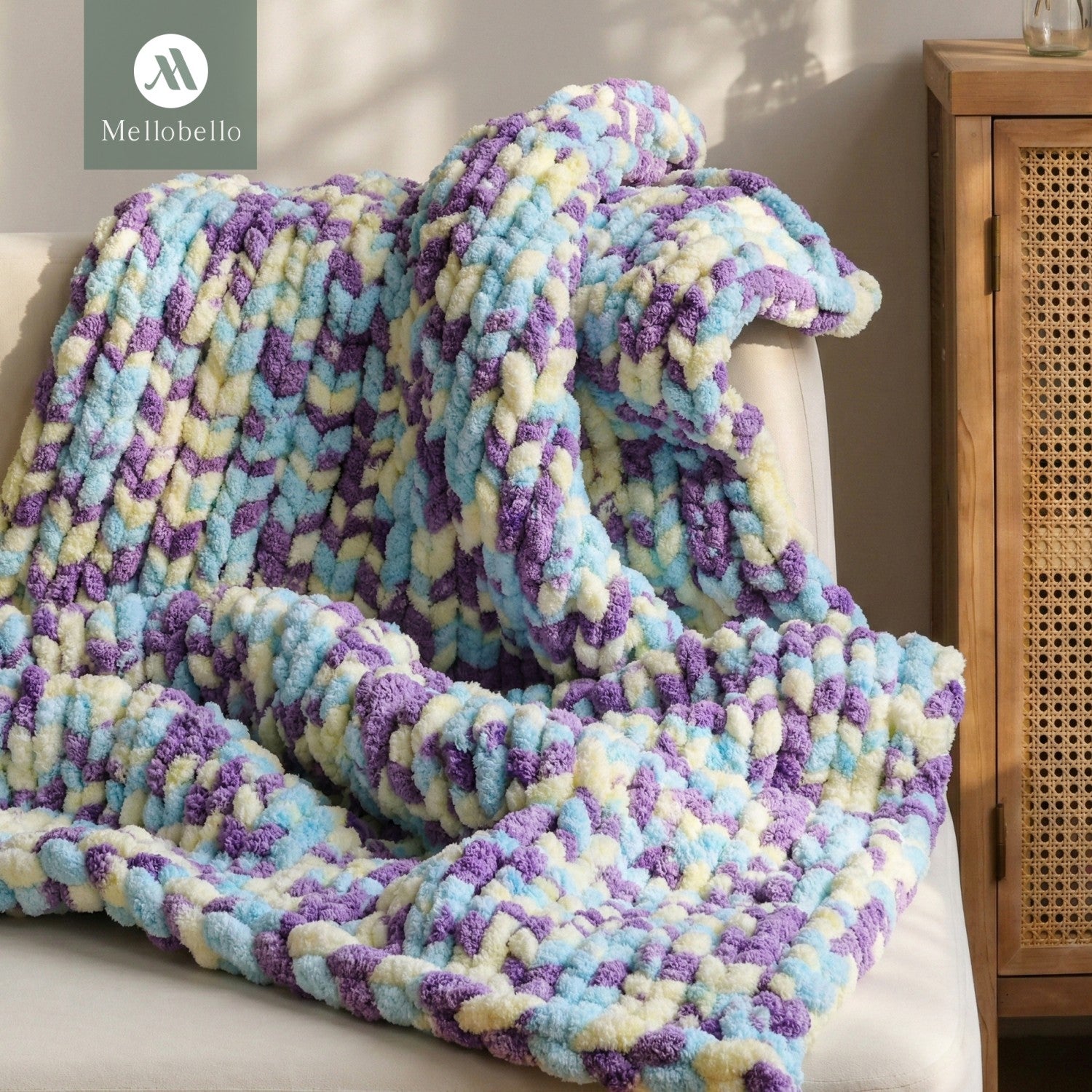 MelloBello Chunky Yarn Soft Aurora